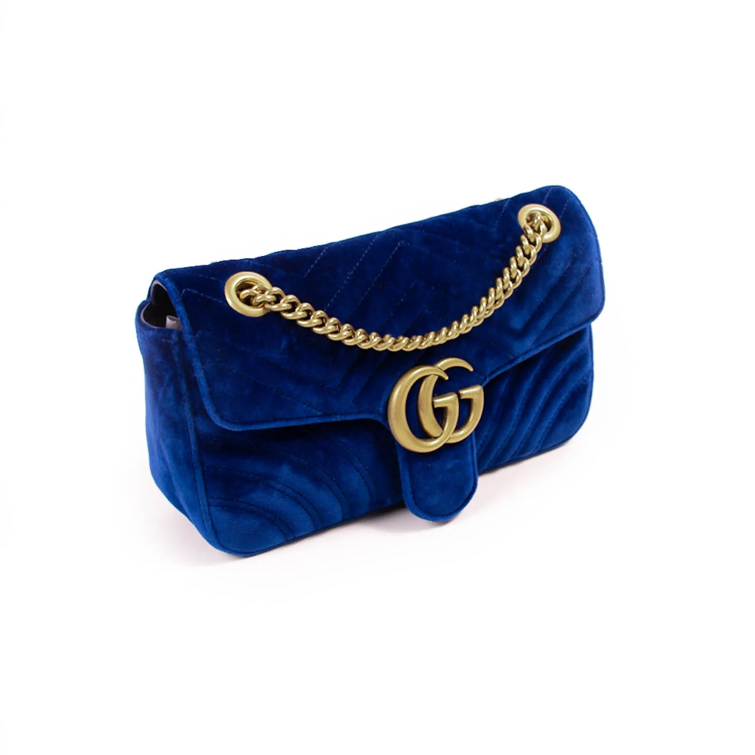 Gucci GG Marmont Small Velvet Metalassé Bag