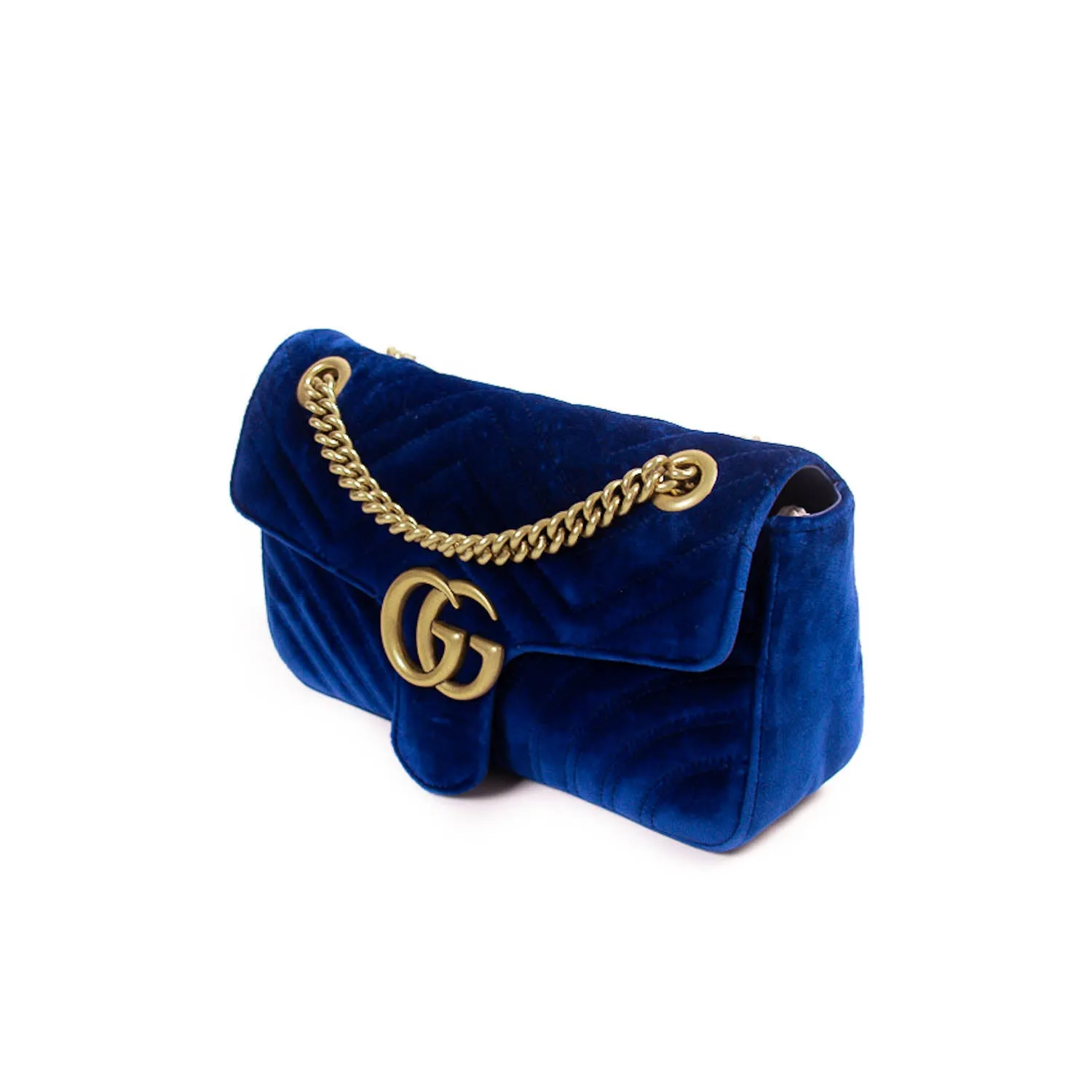 Gucci GG Marmont Small Velvet Metalassé Bag
