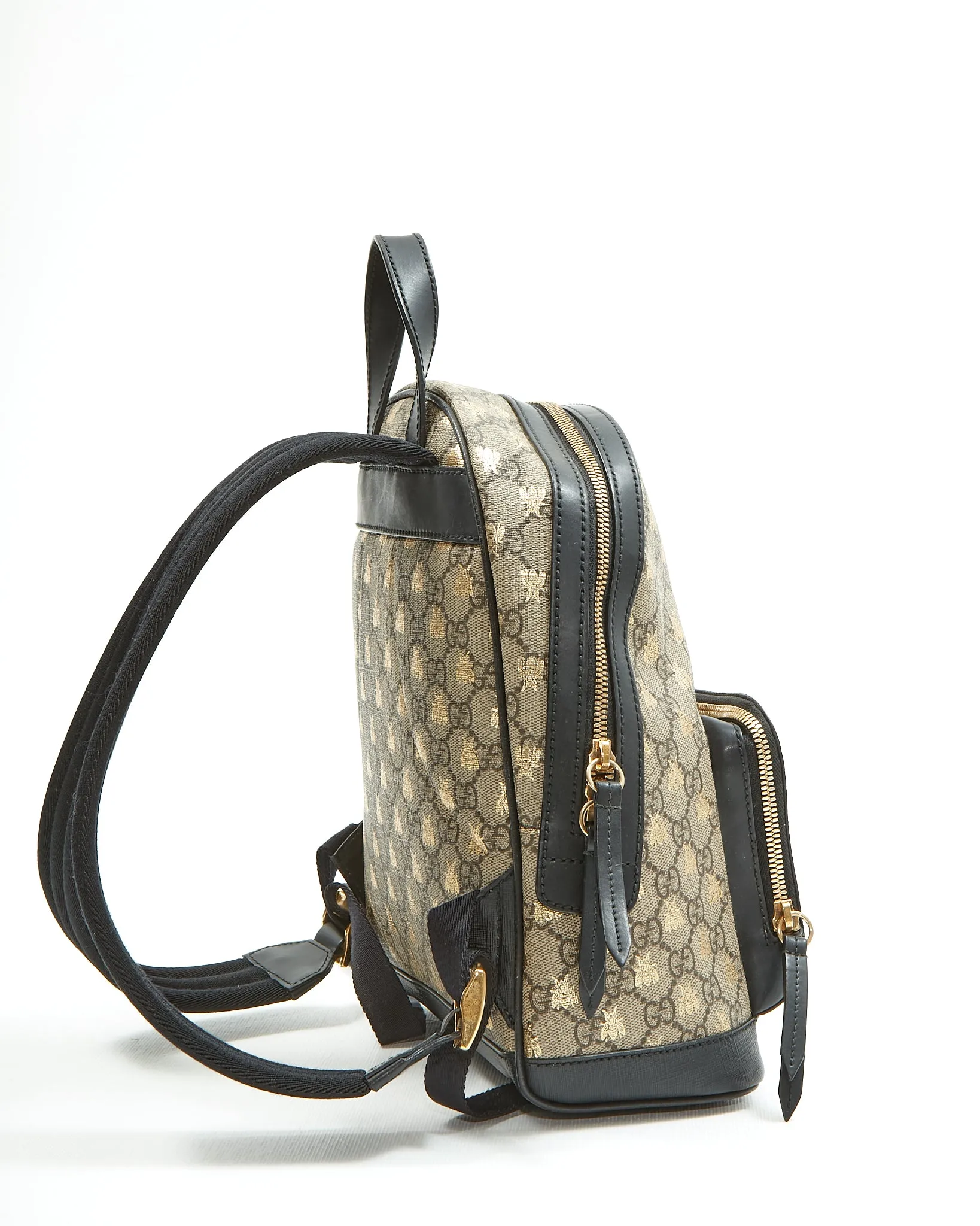 Gucci GG Supreme Canvas Small Bee Backpack
