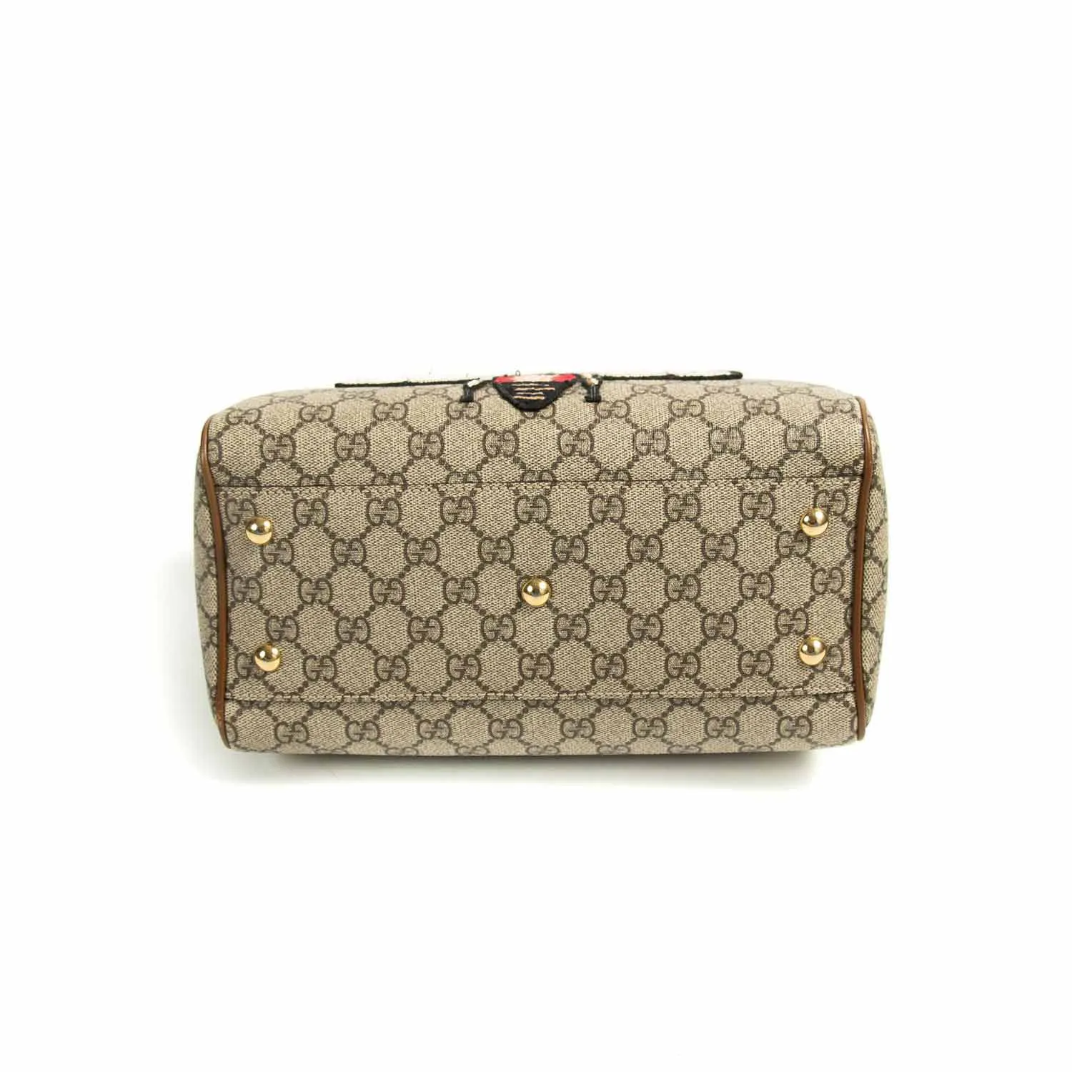 Gucci GG Supreme Embroidered Small Boston Bag