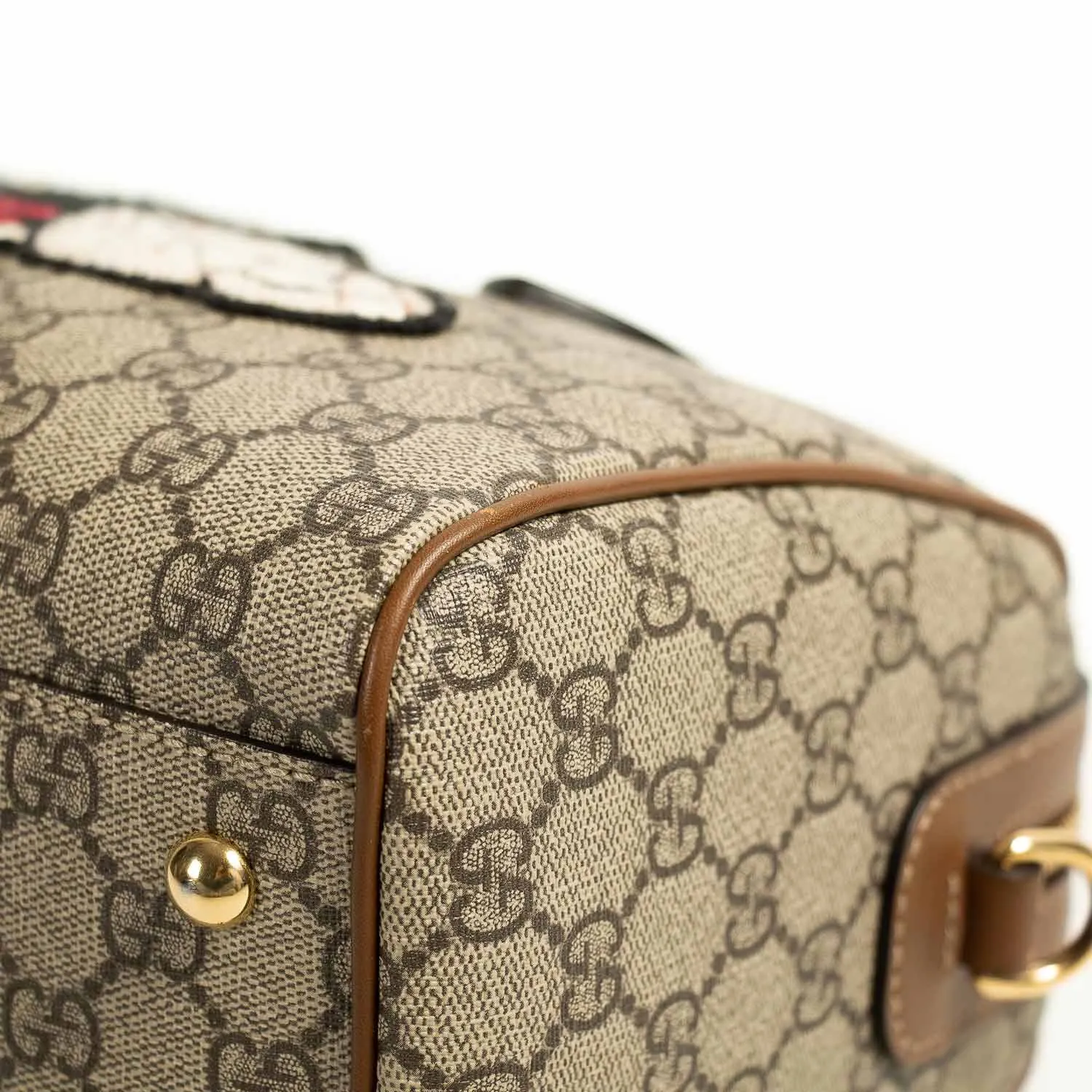Gucci GG Supreme Embroidered Small Boston Bag