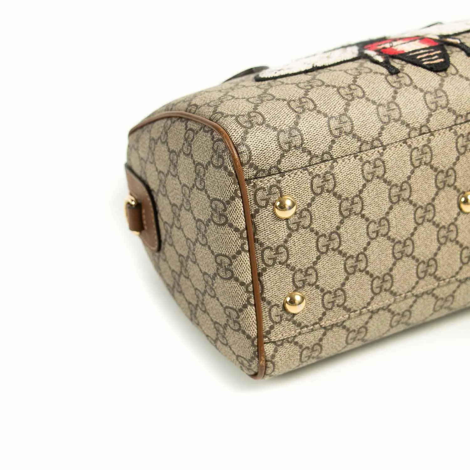 Gucci GG Supreme Embroidered Small Boston Bag