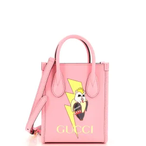 GUCCI Vertical Tote Printed Leather Mini