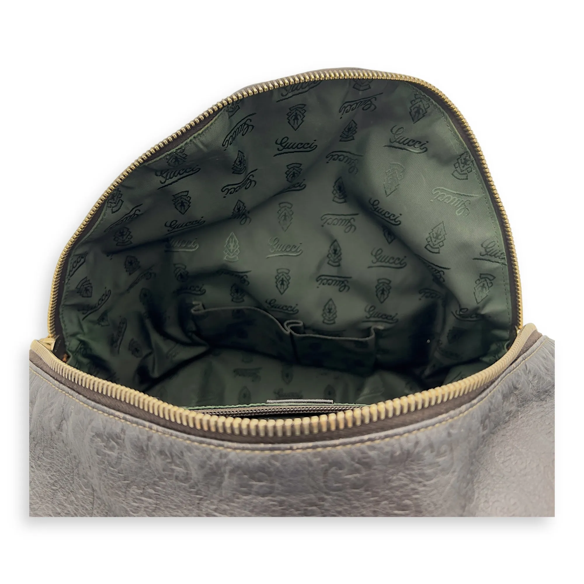 Guccissima Backpack Brown in Calfskin, Silver hardware