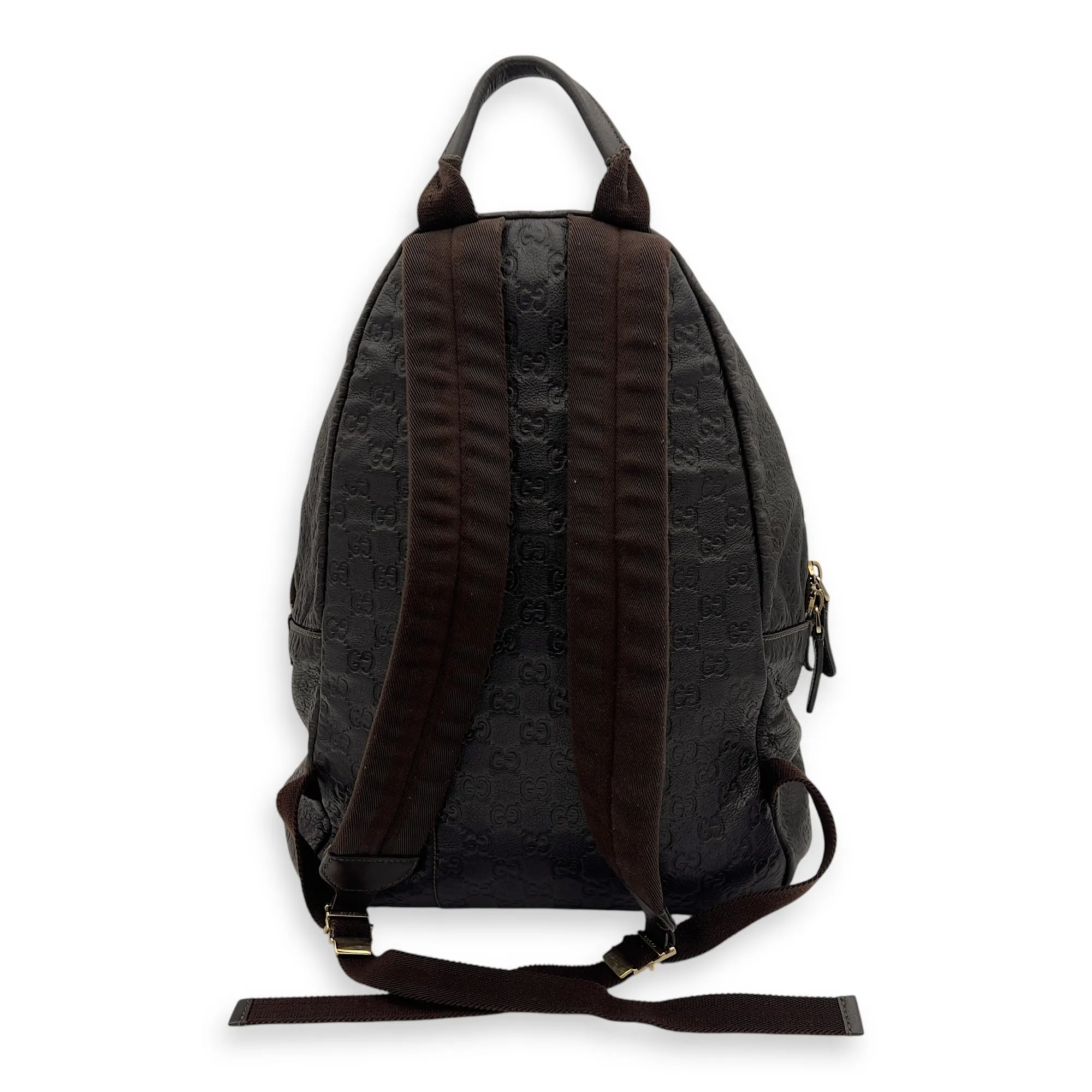Guccissima Backpack Brown in Calfskin, Silver hardware