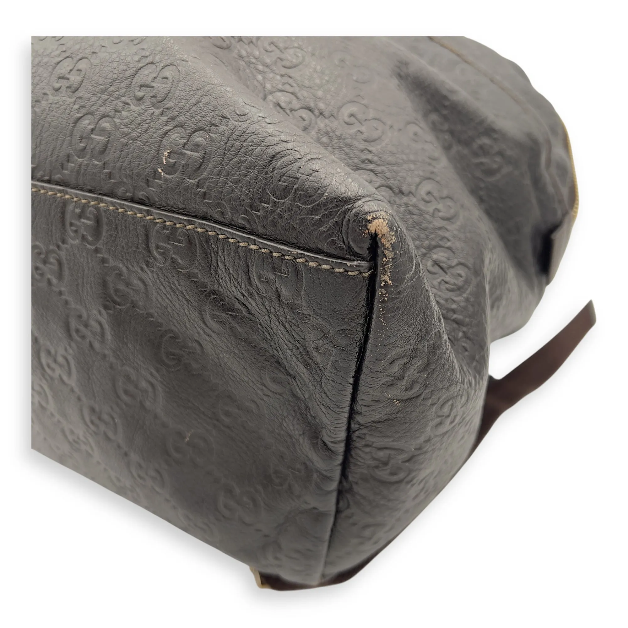 Guccissima Backpack Brown in Calfskin, Silver hardware
