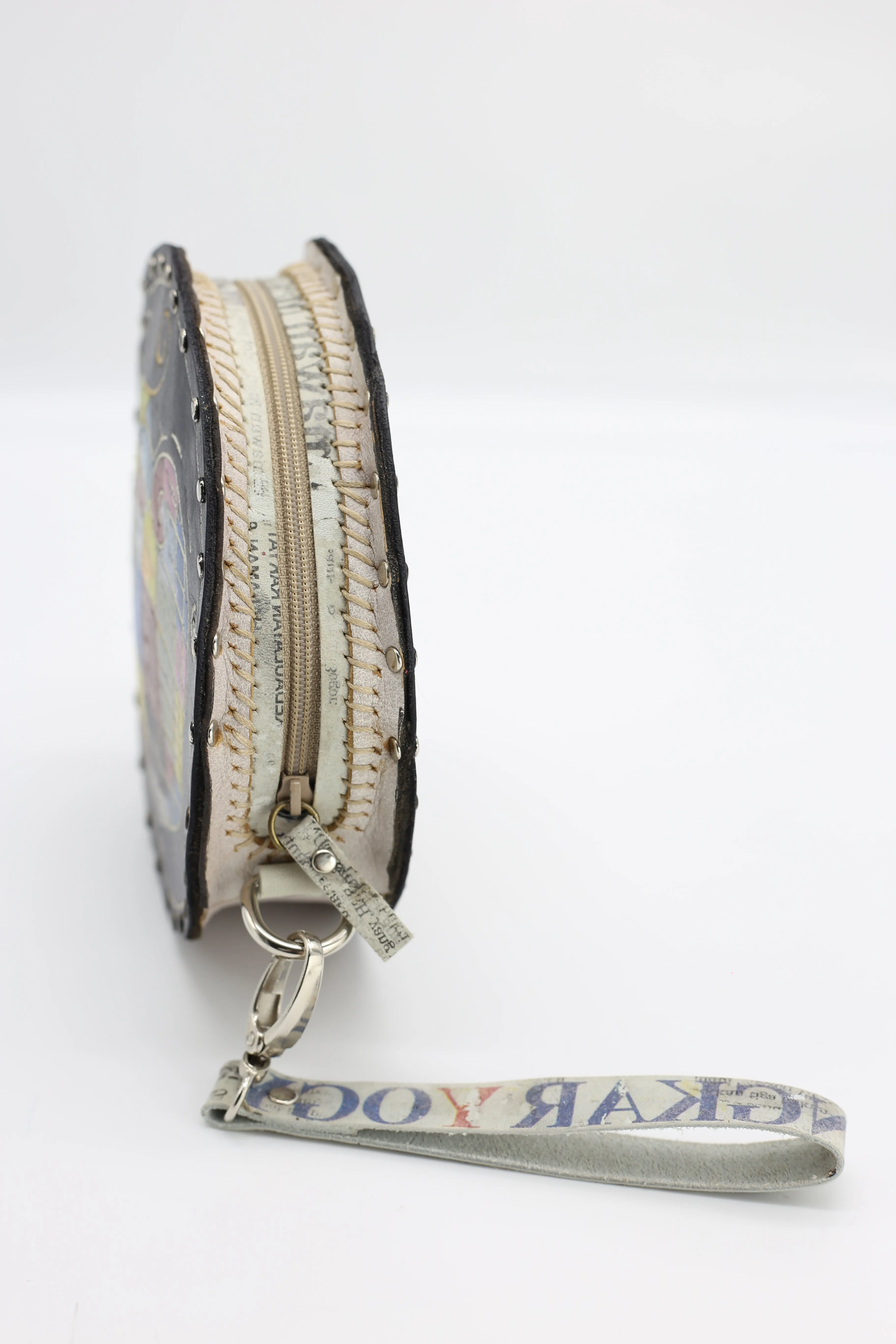 Hand Crafted Small Moon Bag From Recycled Leather