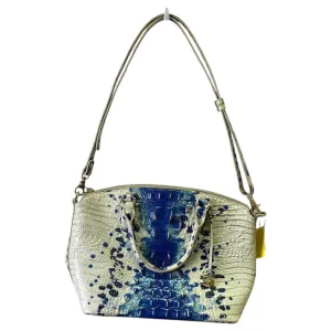 Handbag Designer By Brahmin In Blue & Cream, Size:Large