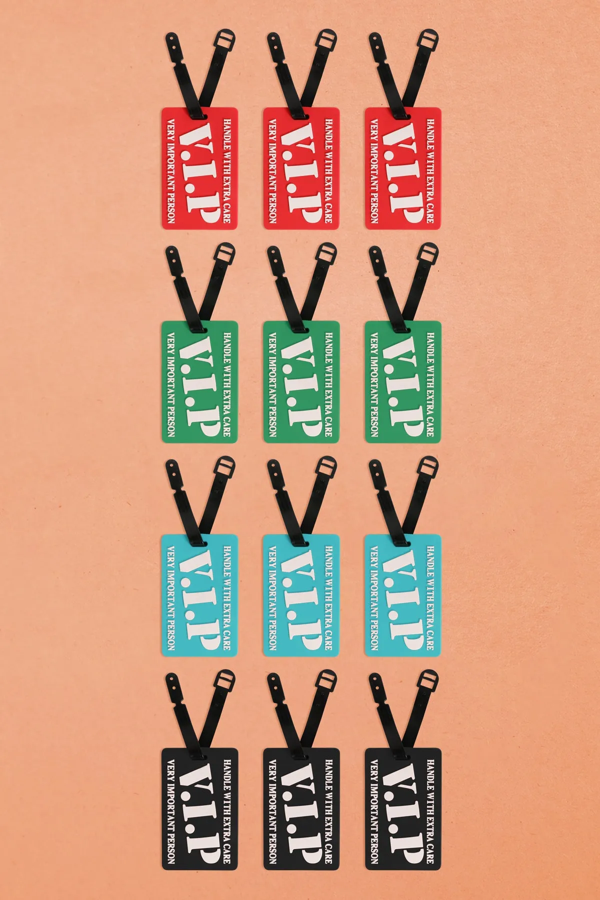 HANDLE WITH EXTRA CARE V.I.P. LUGGAGE TAG