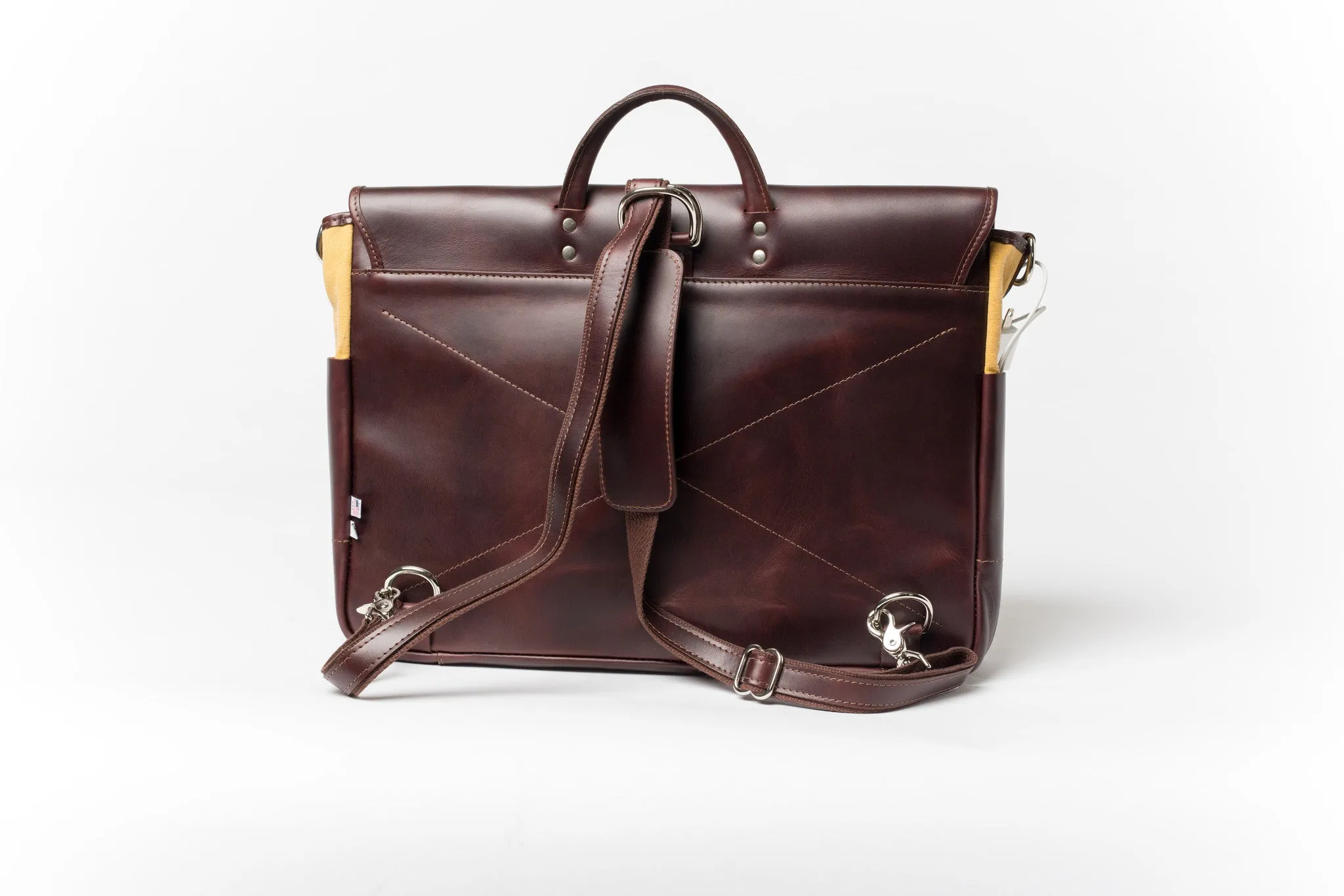 Handmade Leather and Canvas Messenger/Backpack