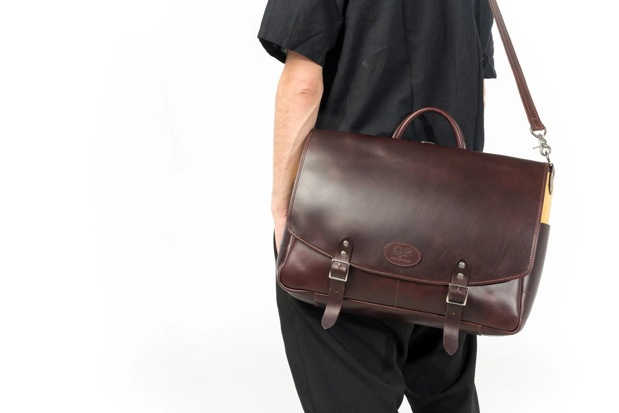 Handmade Leather and Canvas Messenger/Backpack