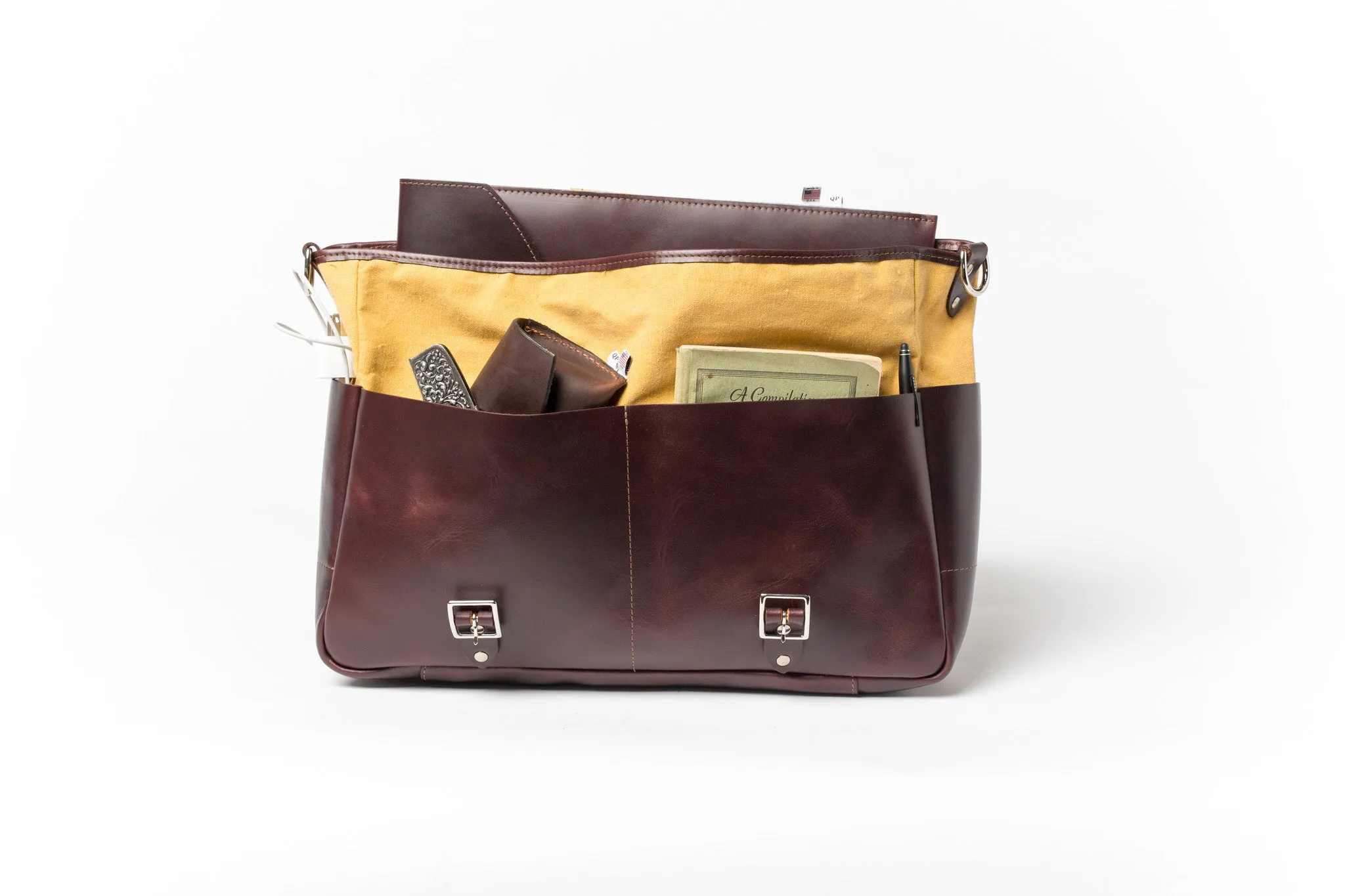 Handmade Leather and Canvas Messenger/Backpack