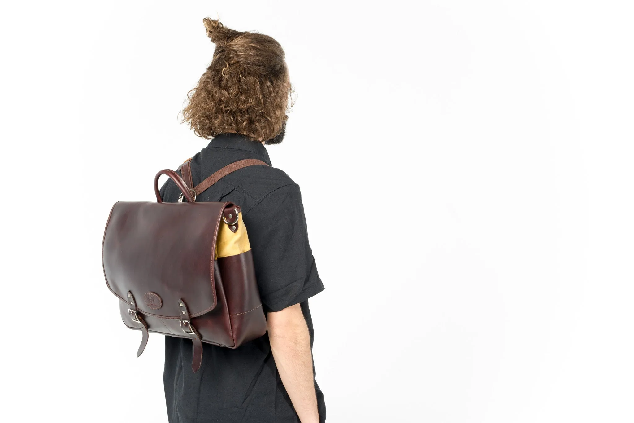 Handmade Leather and Canvas Messenger/Backpack