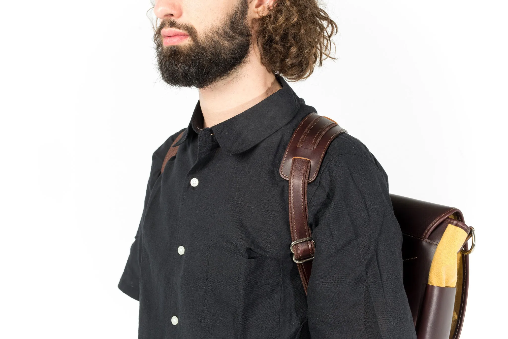 Handmade Leather and Canvas Messenger/Backpack