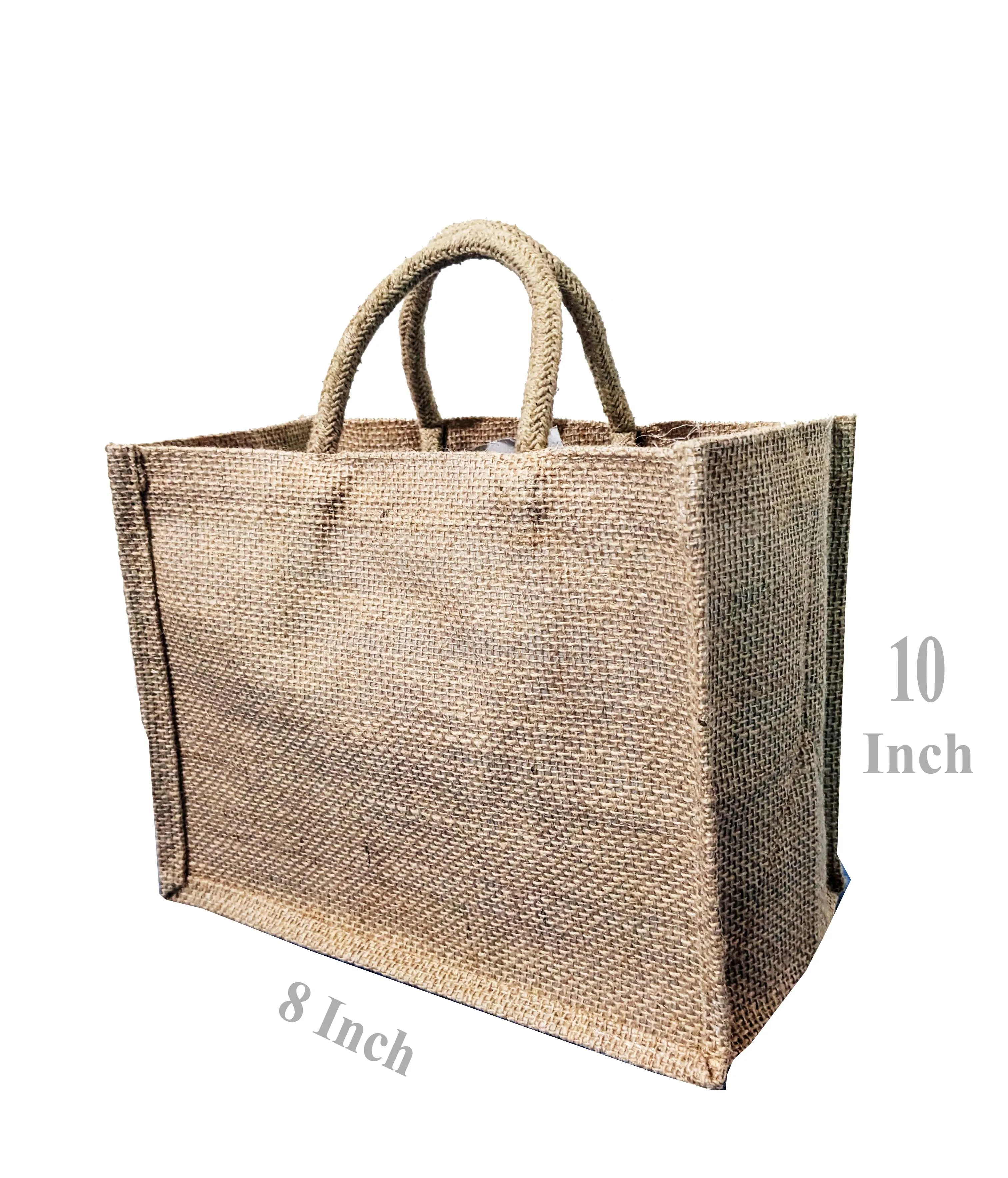 Handmakers Diwali Return Gift Jute Bags 8X10 Inch Pack of 9