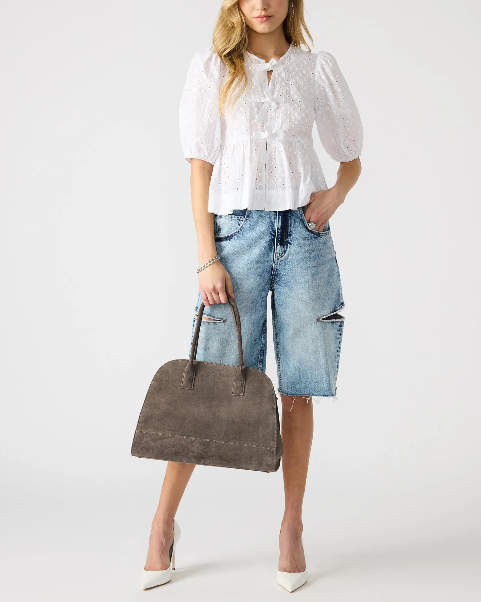HEIDEE BAG GREY SUEDE