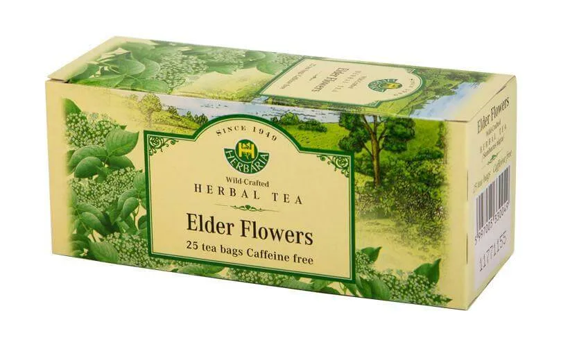 Herbaria Elder Flowers Tea  (Sambucus Nigra) 25 Tea Bags
