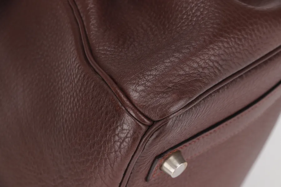 HERMES BIRKIN 30 (STAMP C SQUARE) BRULEE TOGO LEATHER SILVER HARDWARE, WITH KEY & LOCK, NO DUST COVER & BOX