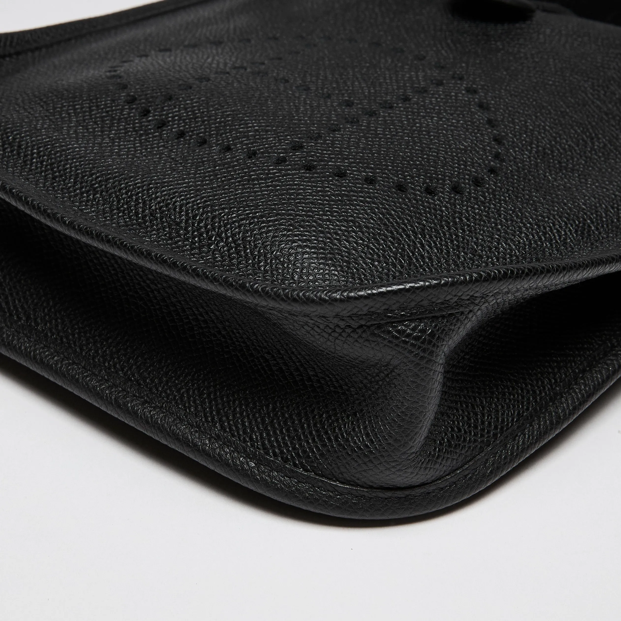 Hermes Black Epsom Leather TPM Evelyne Handbag