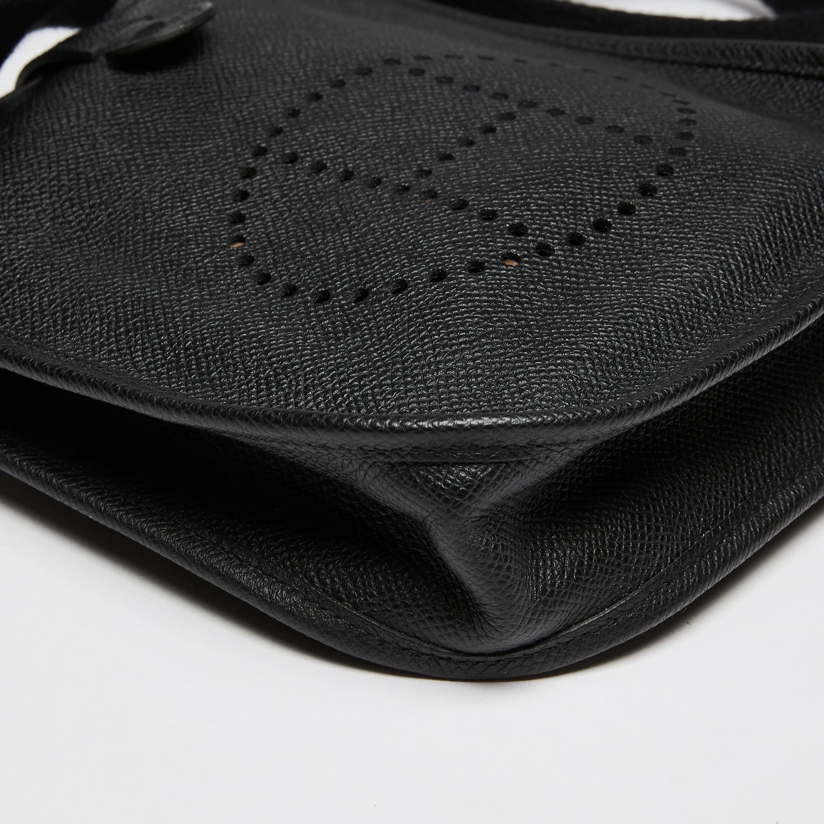 Hermes Black Epsom Leather TPM Evelyne Handbag