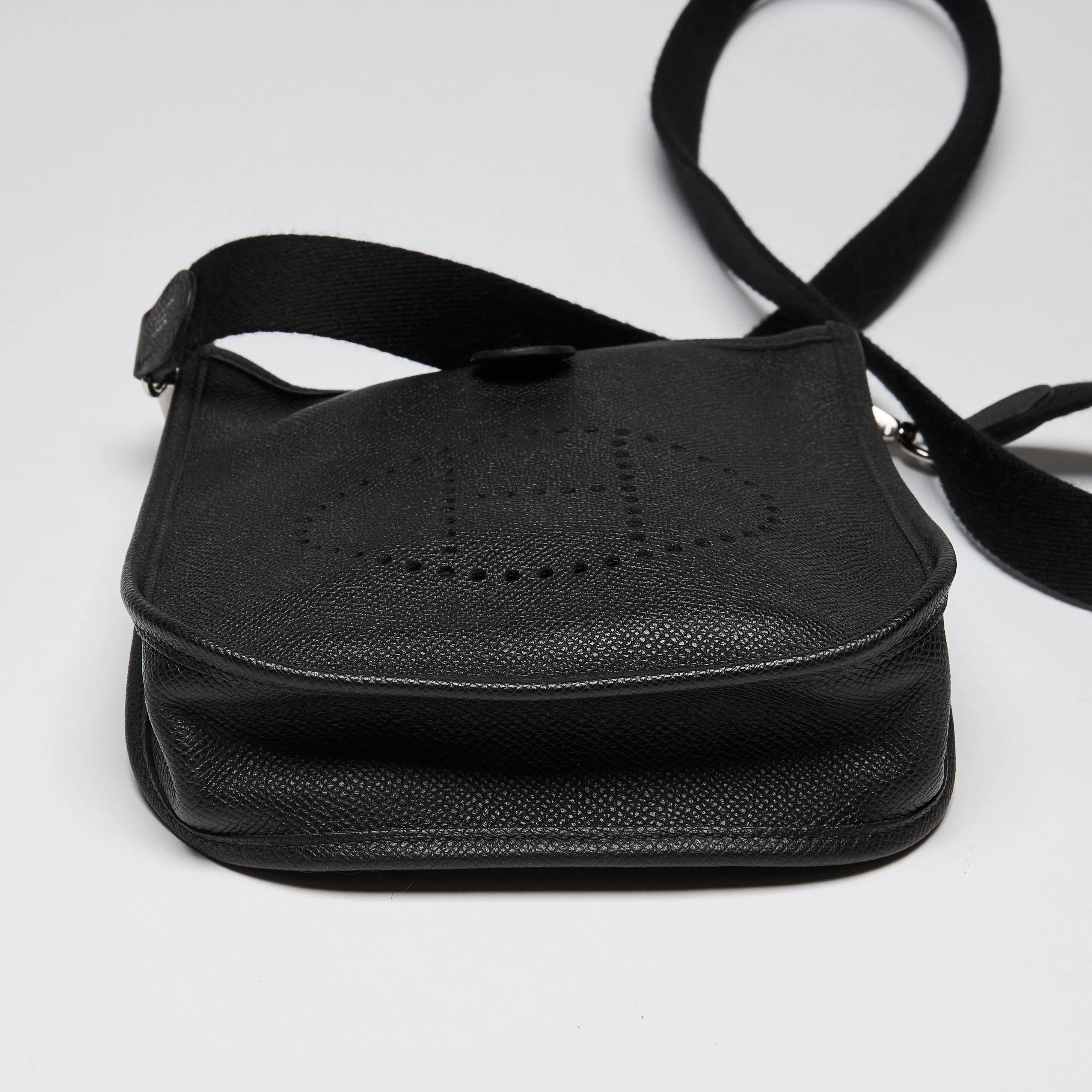 Hermes Black Epsom Leather TPM Evelyne Handbag