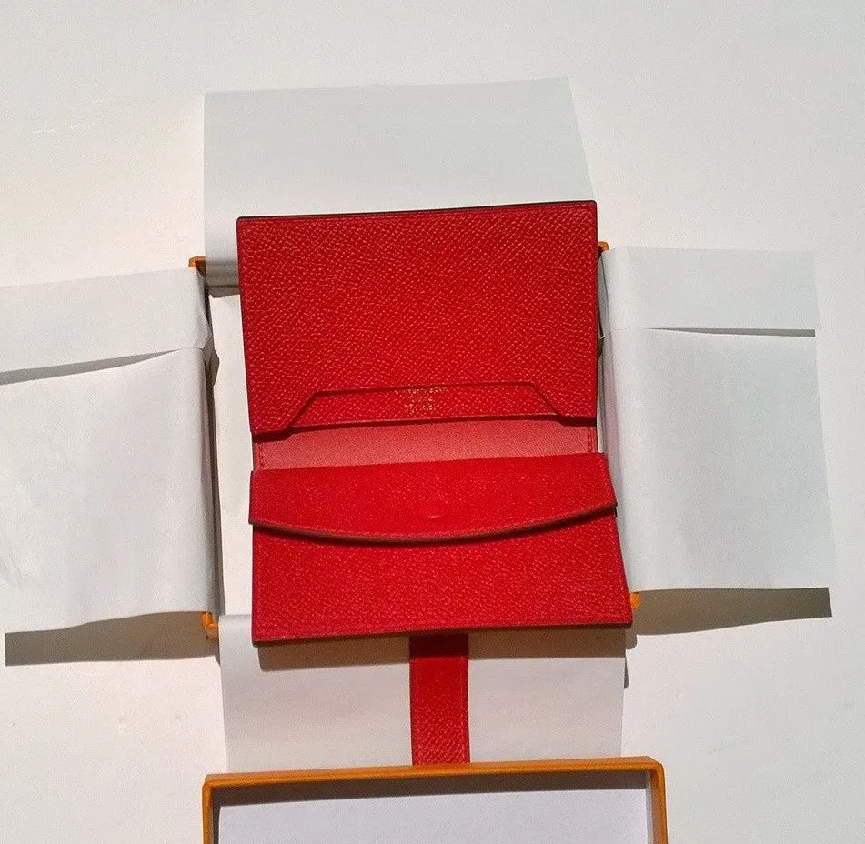 Hermès  Bearn Mini Wallet in Casaque Red Epsom Calfskin