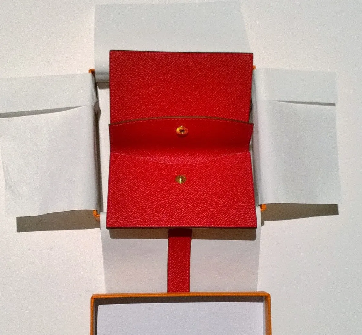 Hermès  Bearn Mini Wallet in Casaque Red Epsom Calfskin