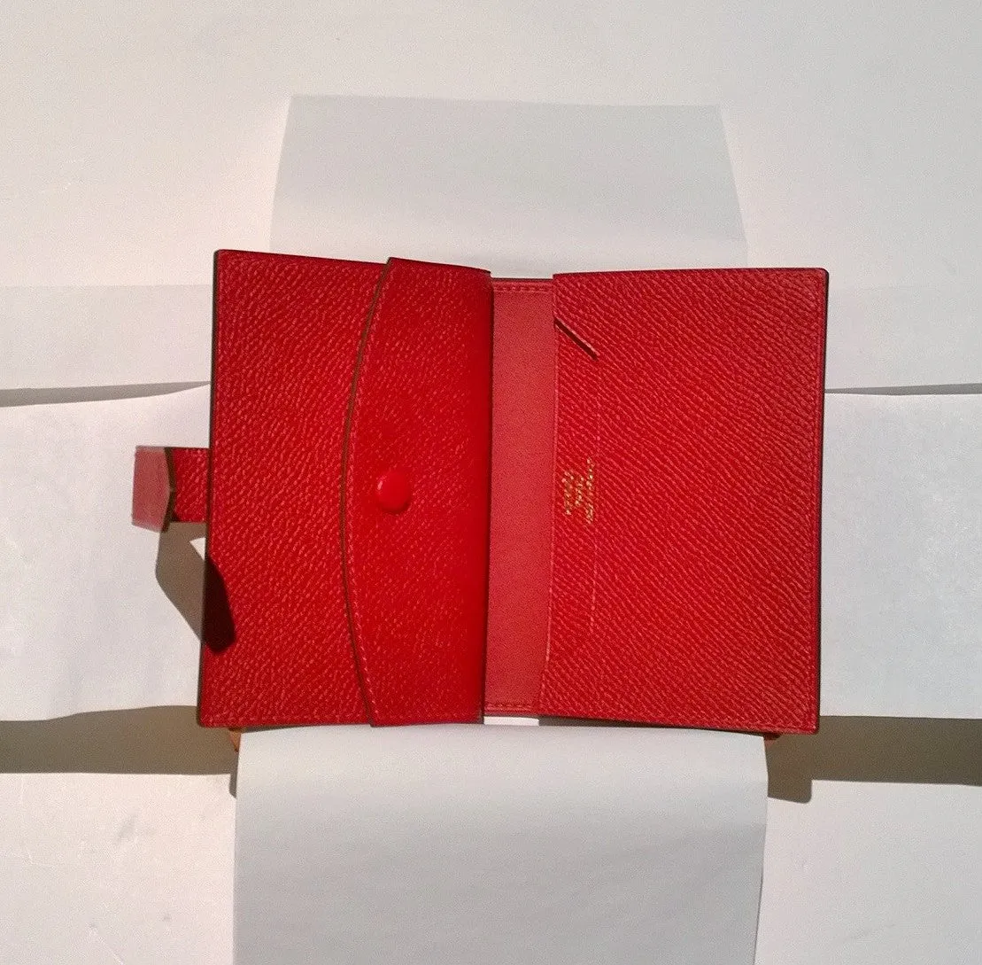 Hermès  Bearn Mini Wallet in Casaque Red Epsom Calfskin
