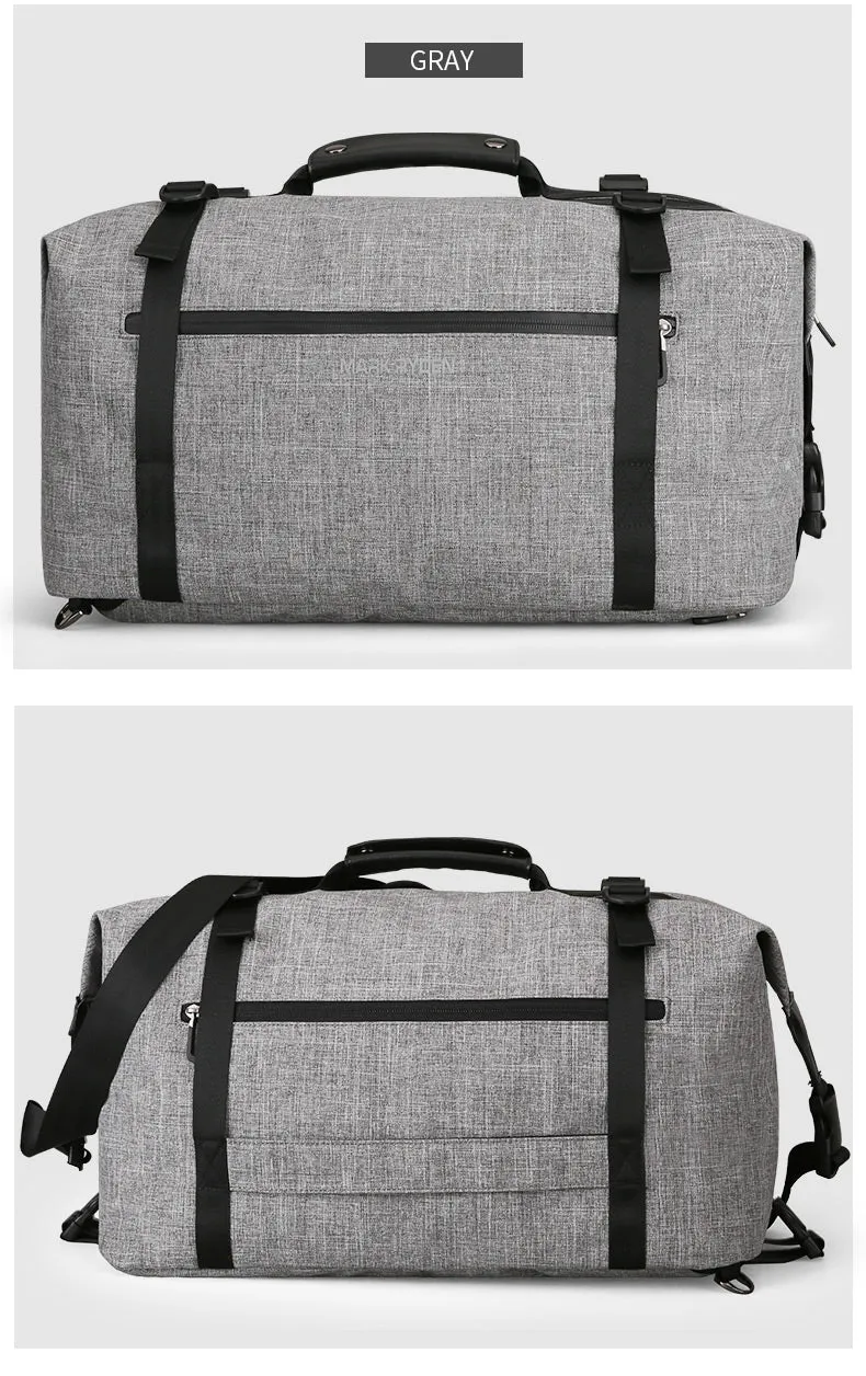 High Capacity Fashion  Men's Travel Bag - Black,Grey