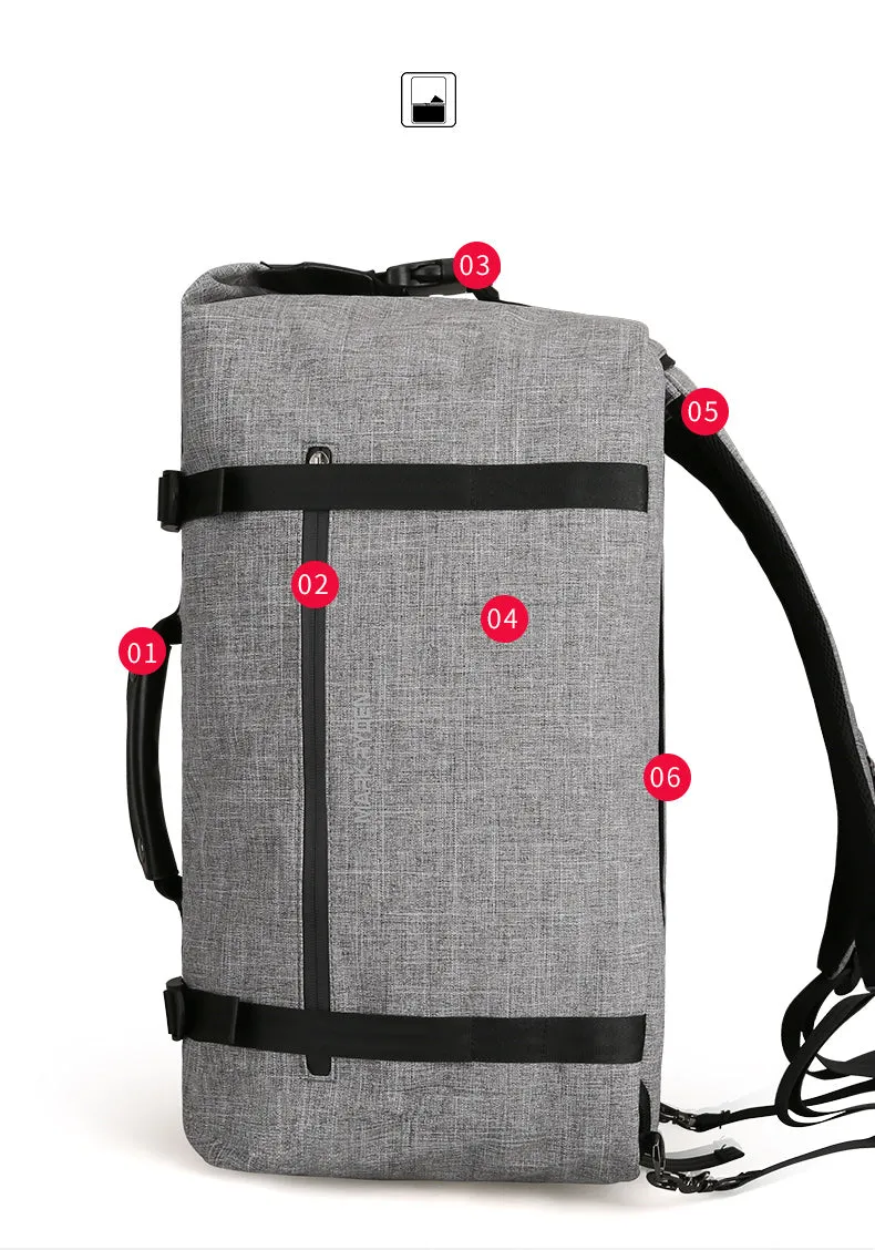 High Capacity Fashion  Men's Travel Bag - Black,Grey