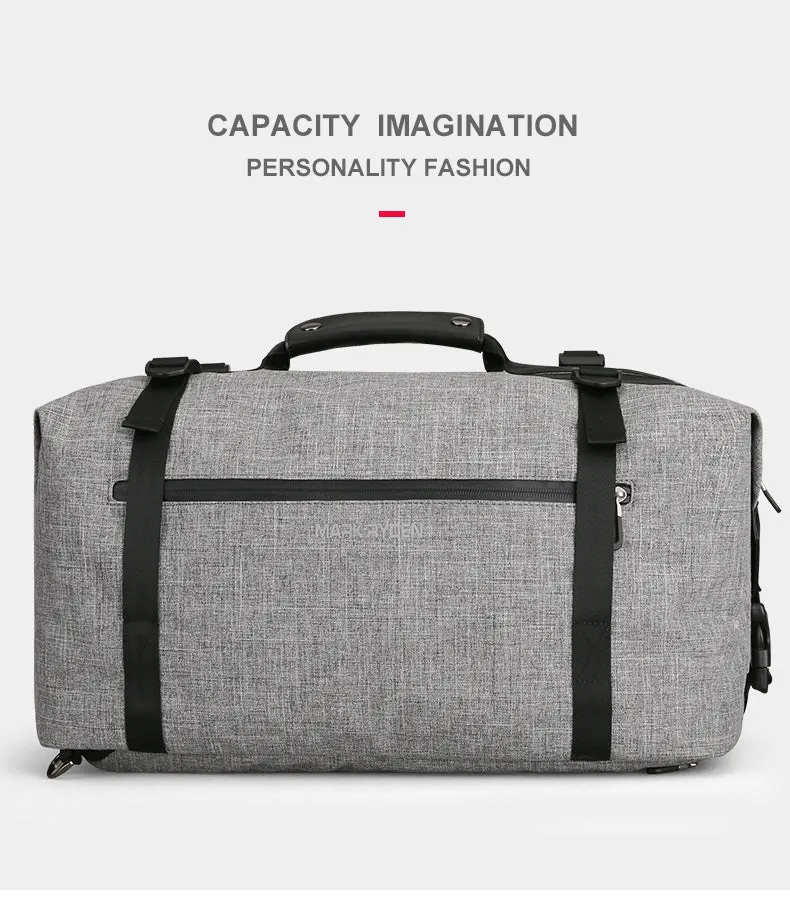 High Capacity Fashion  Men's Travel Bag - Black,Grey