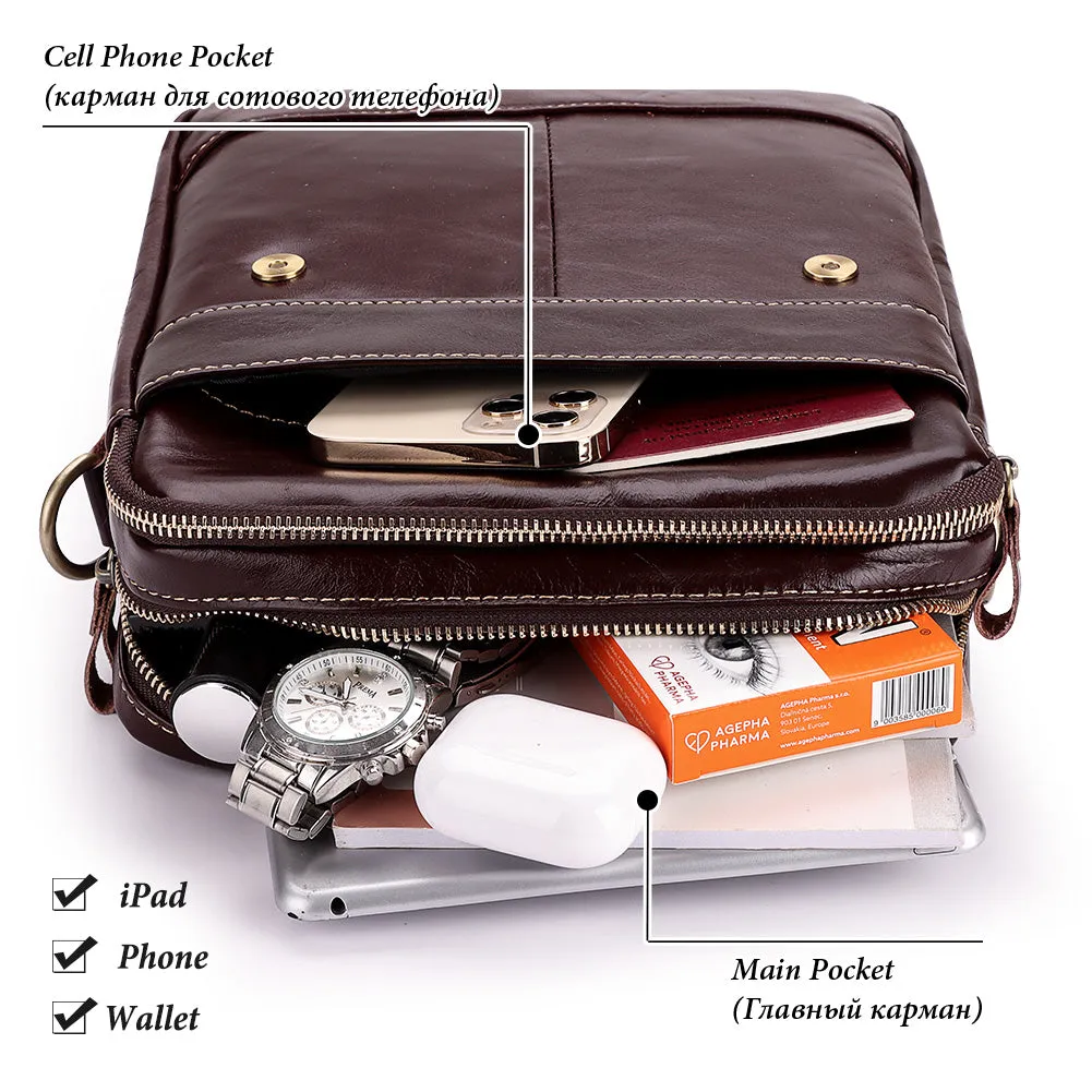 High Quality Handbag For Men Genuine Leather Messenger Bag
