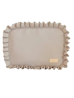 Hollis Ruffled Nylon XL Pouch - Nude
