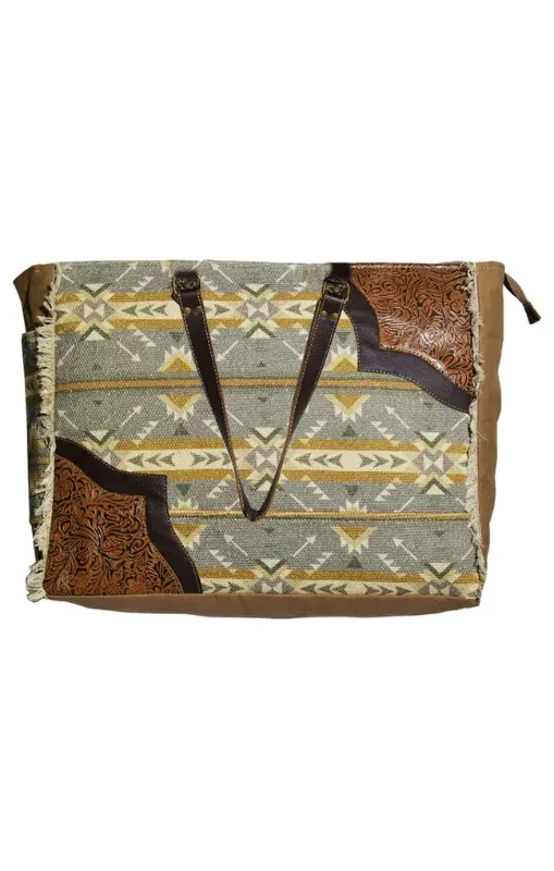 Hopofly - Canvas & Leather Women's Urbar Weekender Bag - JH-6035