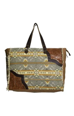 Hopofly - Canvas & Leather Women's Urbar Weekender Bag - JH-6035