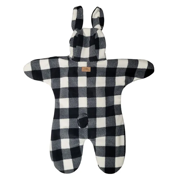 INFANT BUNTING BAG BUNNY BUFFALO CHECK WHITE