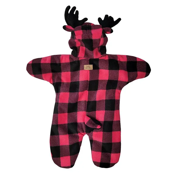 INFANT BUNTING BAG MOOSE BUFFALO CHECK FUCHSIA