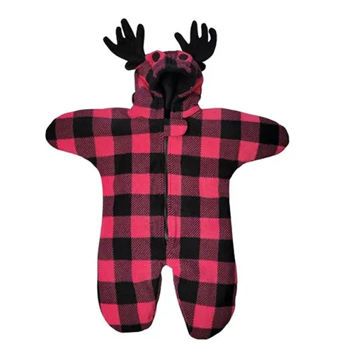 INFANT BUNTING BAG MOOSE BUFFALO CHECK FUCHSIA