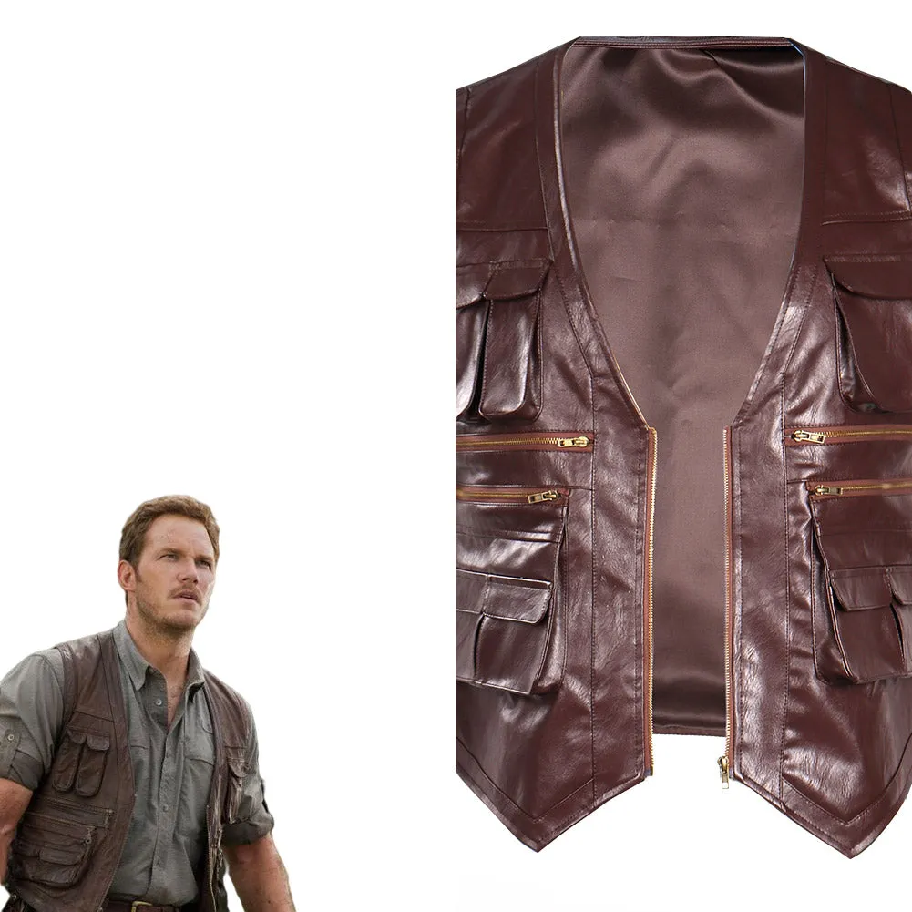 Jurassic World: Dominion  Owen Grady Cosplay Costume Vest Only Halloween Carnival Suit