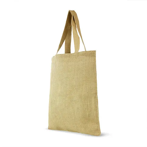 Jute Shopping Bag with cotton webbed handles -