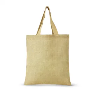 Jute Shopping Bag with cotton webbed handles -