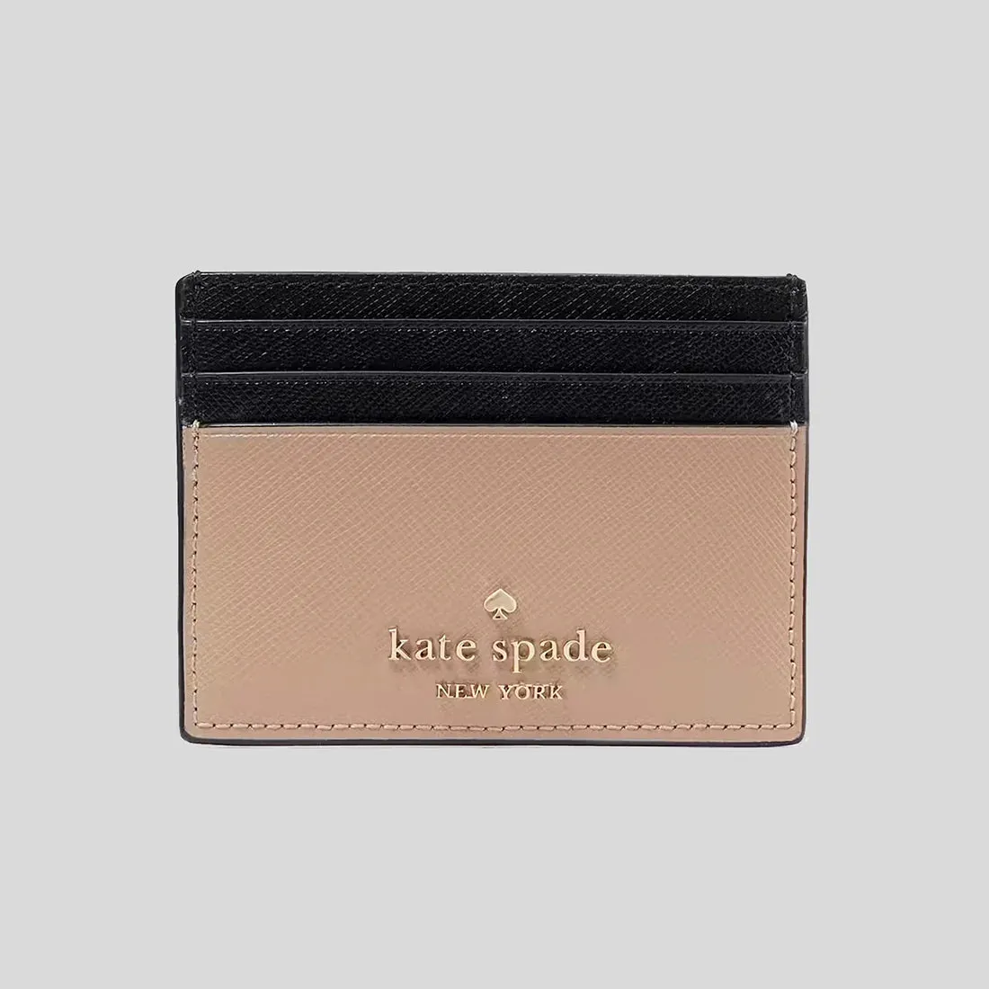 KATE SPADE Madison Small Slim Card Holder Toasted Hazelnut Multi RS-KC516