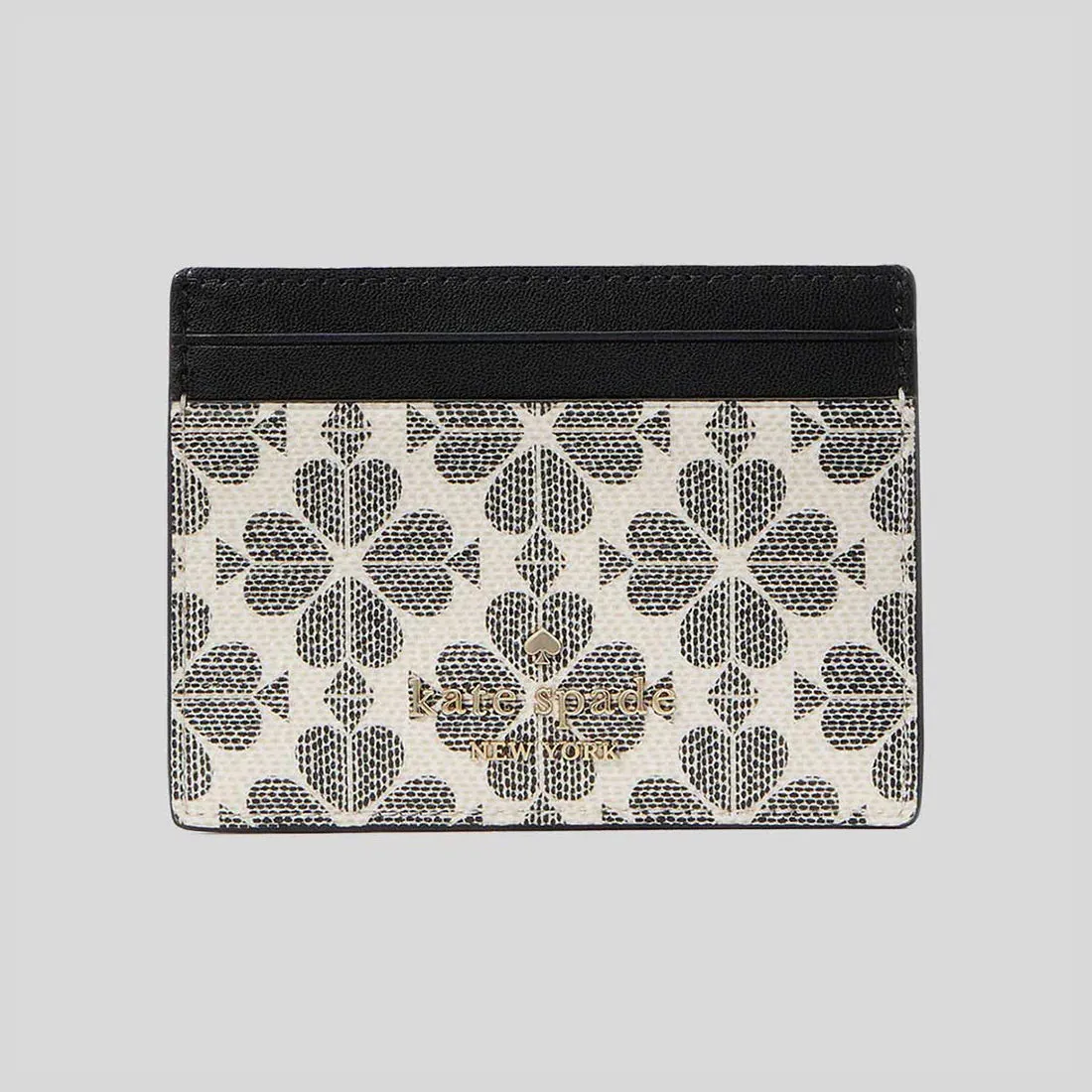 KATE SPADE Signature Spade Flower Small Slim Card Holder Black Multi RB-KI371