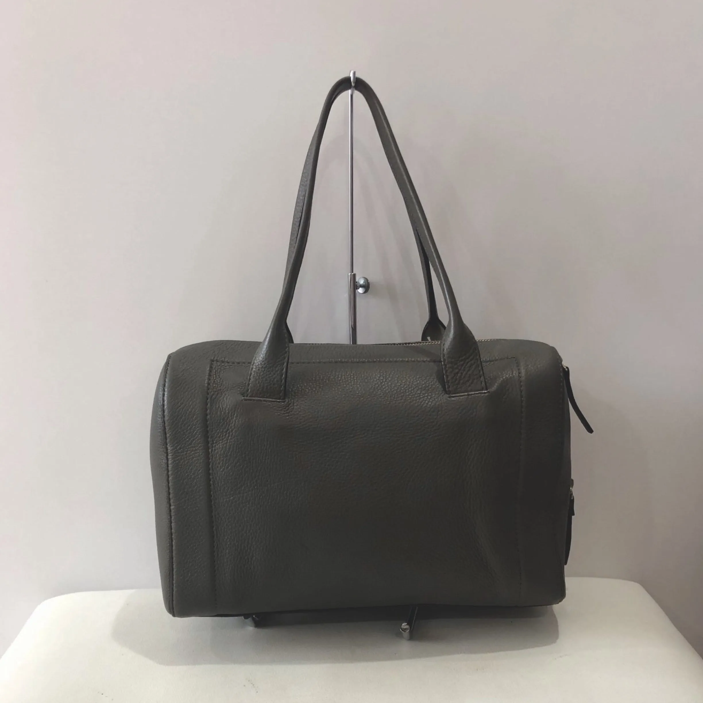 KATE SPADE Vintage Medium Gray Pebbled Leather Satchel w/ Original Dustbag