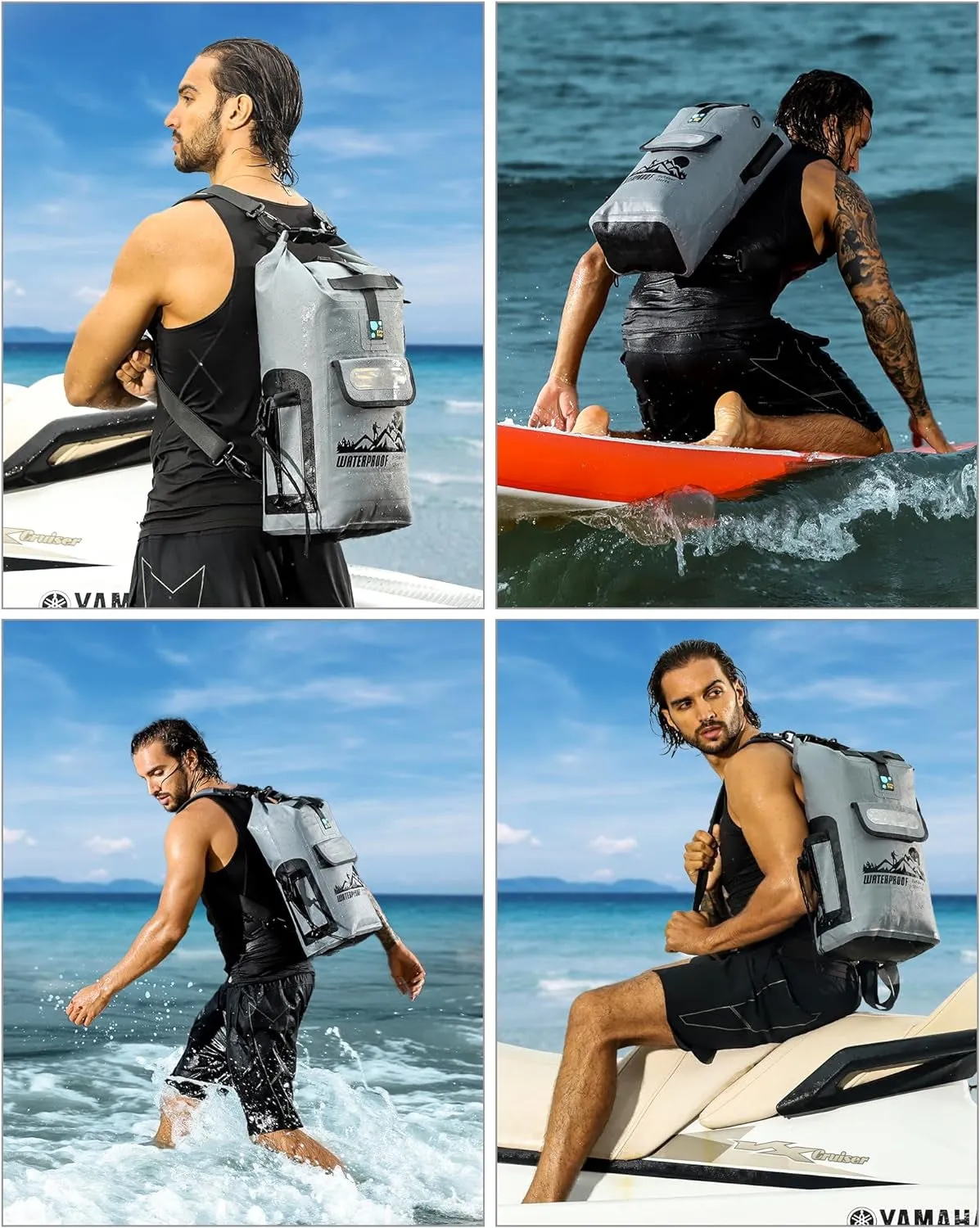 Kayak Dry Bag Backpack, Waterproof Backpack for Men, 20L/30L/40L