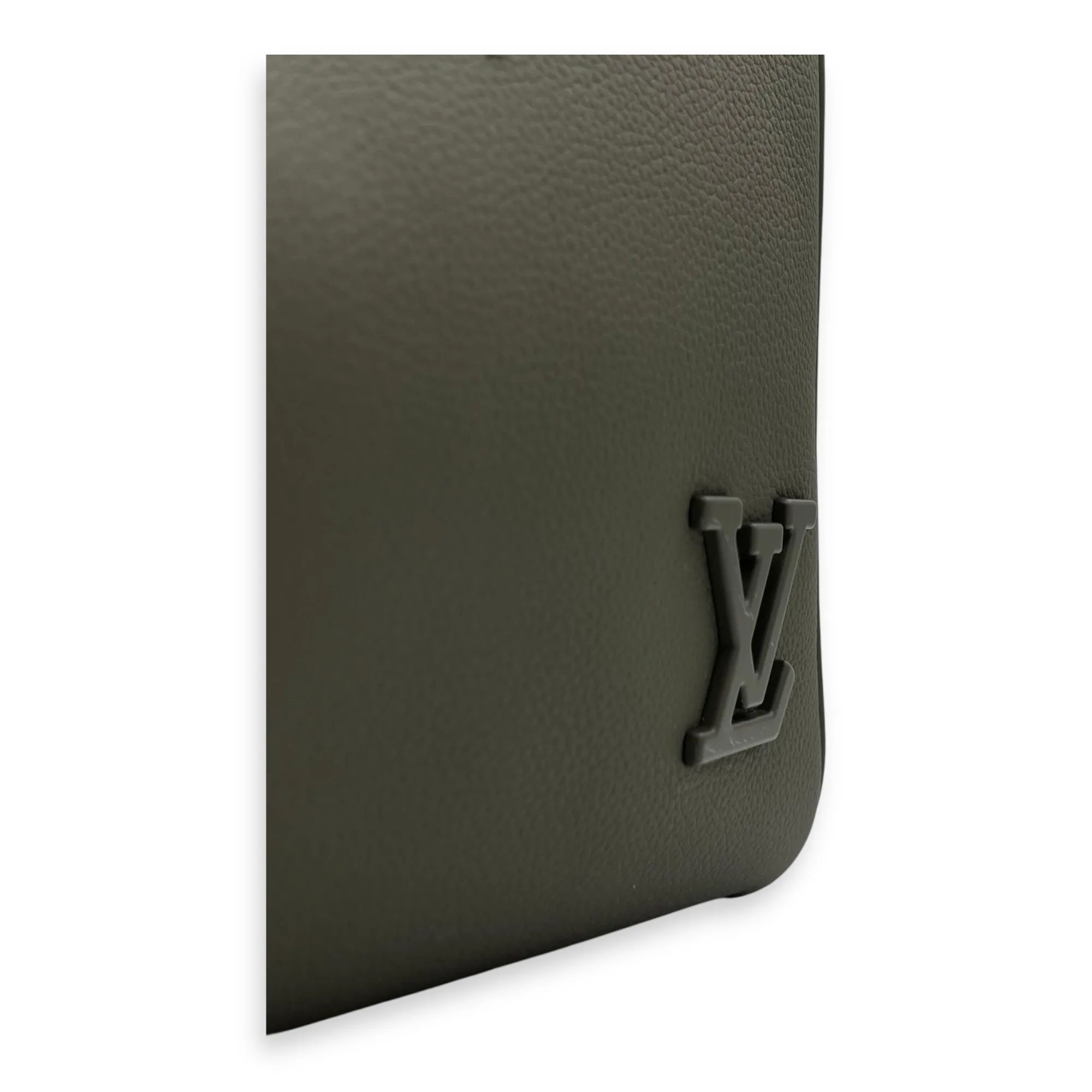 Keepall 50 Grey Top Handle Bag in Aerogram Leather, Silver hardware