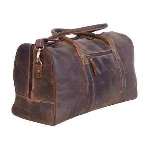 KomalC Leather Travel Duffel Bags for Men and Women Full Grain Leather Overnight Weekend Leather Bags Sports Gym Duffle