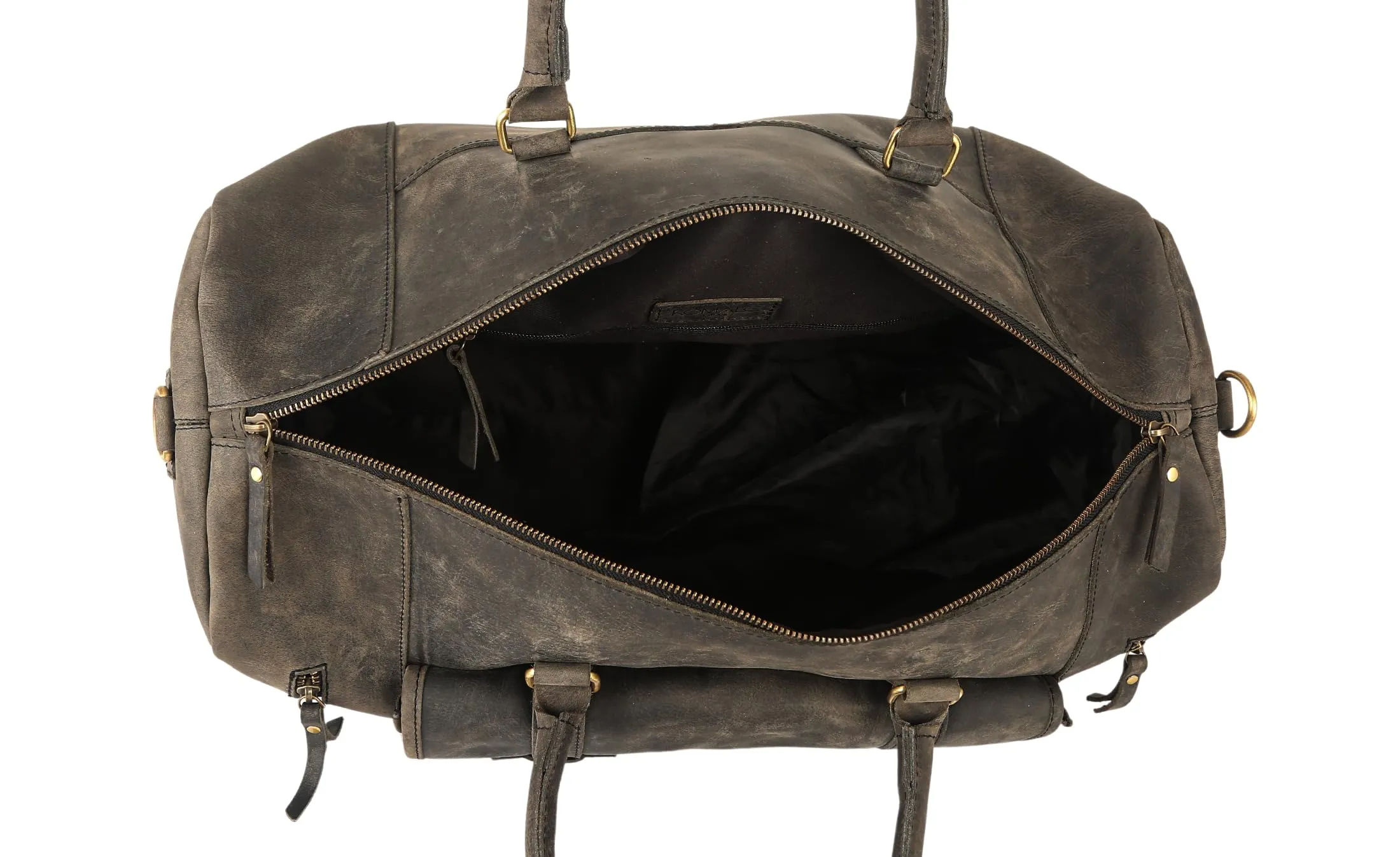 KomalC Leather Travel Duffel Bags for Men and Women Full Grain Leather Overnight Weekend Leather Bags Sports Gym Duffle