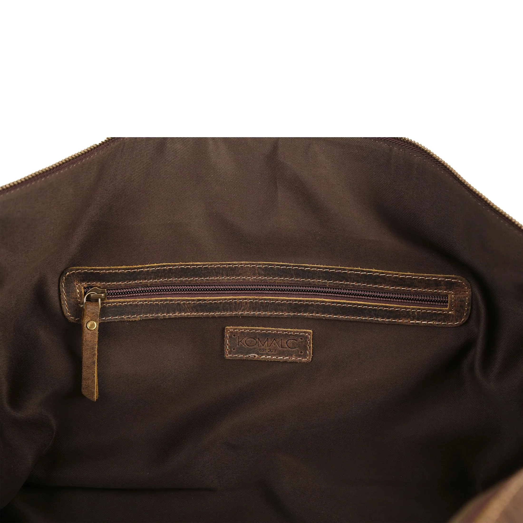 KomalC Leather Travel Duffel Bags for Men and Women Full Grain Leather Overnight Weekend Leather Bags Sports Gym Duffle