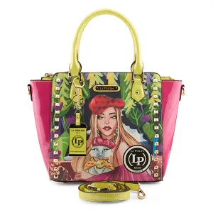 La Philipe Blooming Garden Women's Leather Satchel Bag Lp1022 17